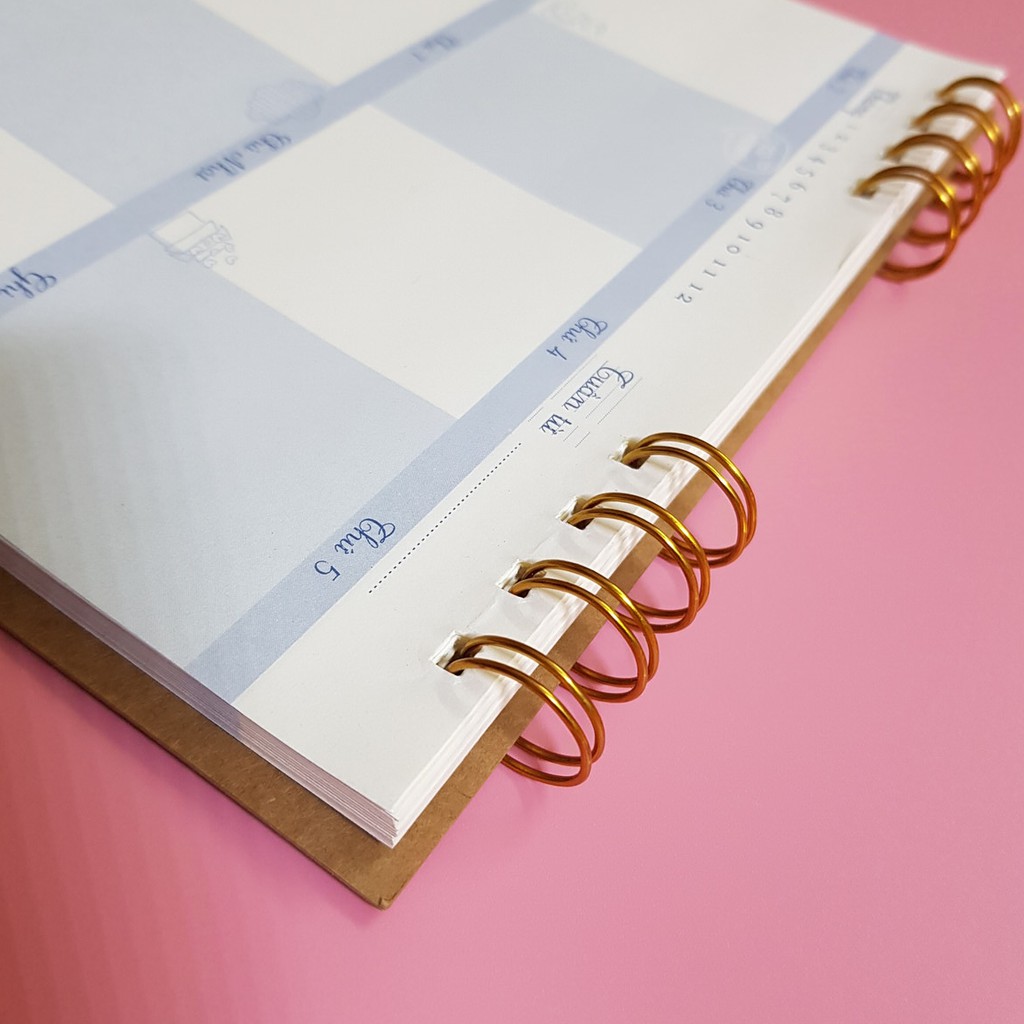 Sổ kế hoạch để bàn Weekly Planner, sổ kế hoạch WIK-LM62- Blueangel