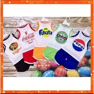 Combo 5 Bộ thun cotton sát nách cho bé trai( 6-10kg)