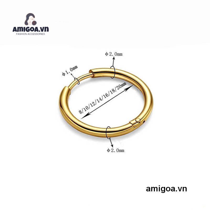 ✨✨Bông tai dáng tròn thiết kế đơn giản hợp thời trang phong cách Hàn Quốc cho nữ