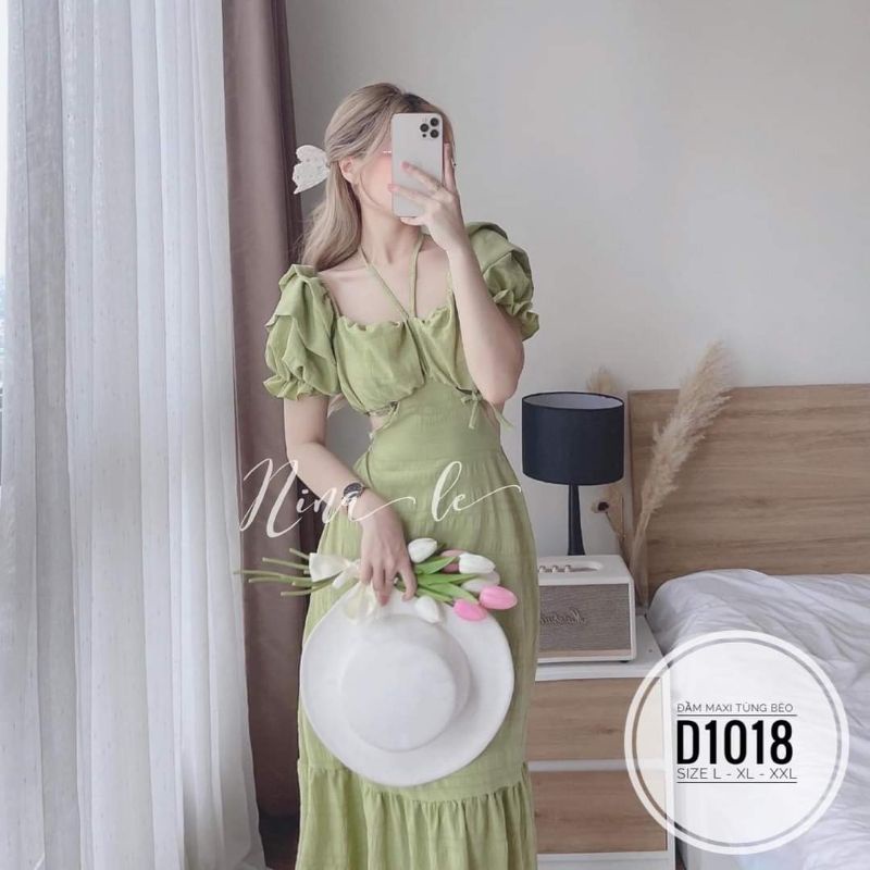 ĐẦM MAXI KHOÉT EO 2 BÊN BIGSIZE