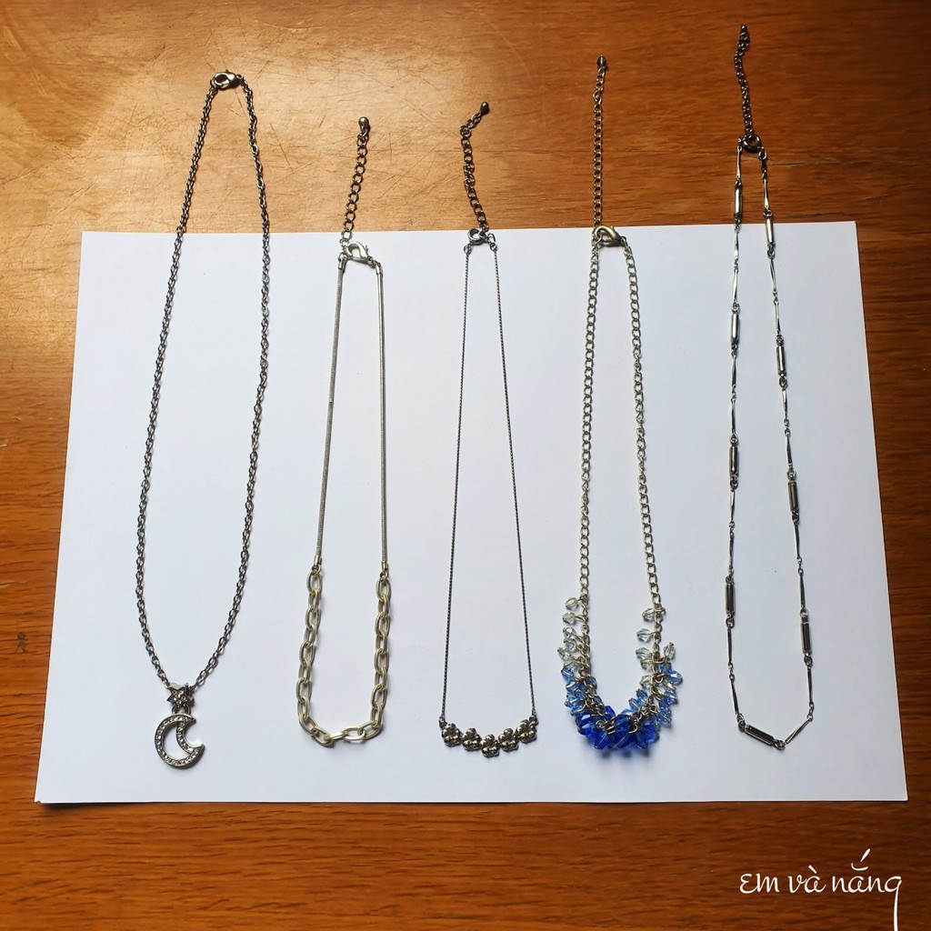 Dây chuyền màu silver vintage Nhật - Em và nắng