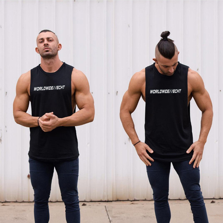 Ba lỗ nam tập gym ECHT khoét nách sâu co giãn 4 chiều