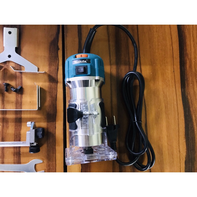 May phay gỗ MAKITA 6.35mm mt 3709 CÓ ĐIỀU CHỈNH TỐC ĐỘ Hàng thái lan với thiết kế nhỏ gọn MỚI 100%