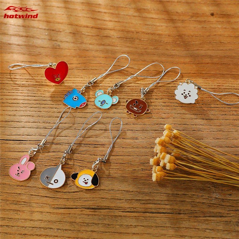 Móc khóa dạng móc khóa in hình hoạt hình cho fan hâm mộ nhóm nhạc BTS