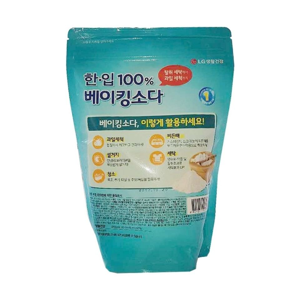 Nhập khẩu Hàn Quốc LG Baking soda rửa bát đồ chơi trái cây mềm quần áo khử trùng bột tẩy đa năng 1kg