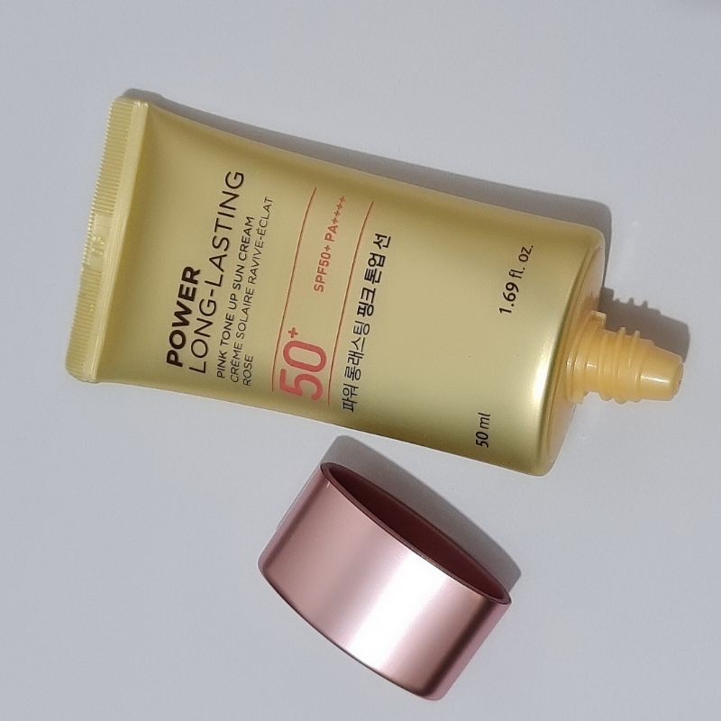 Kem Chống Nắng Nâng Tone Da POWER LONG LASTING PINK TONE UP SUN CREAM