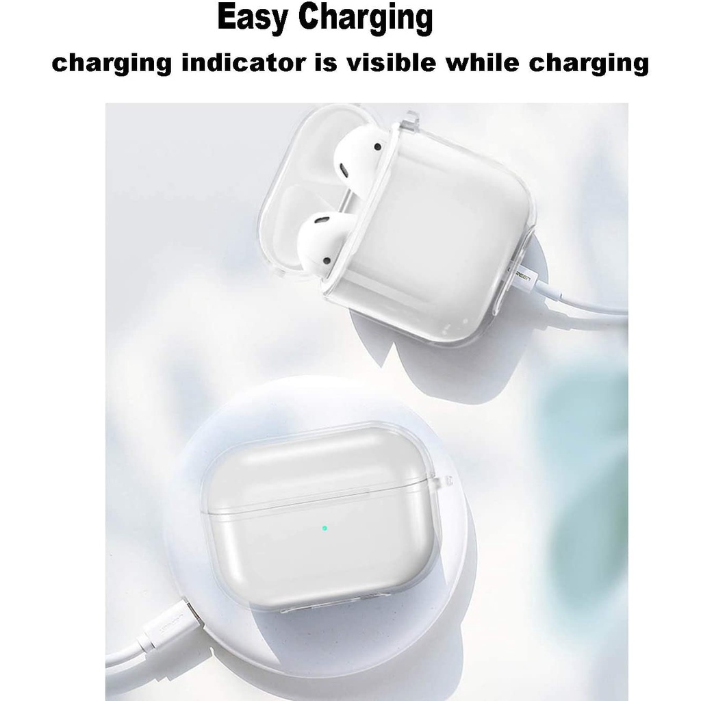 Vỏ bảo vệ hộp sạc tai nghe SPRISE trong suốt có móc khóa thích hợp cho Airpods Pro