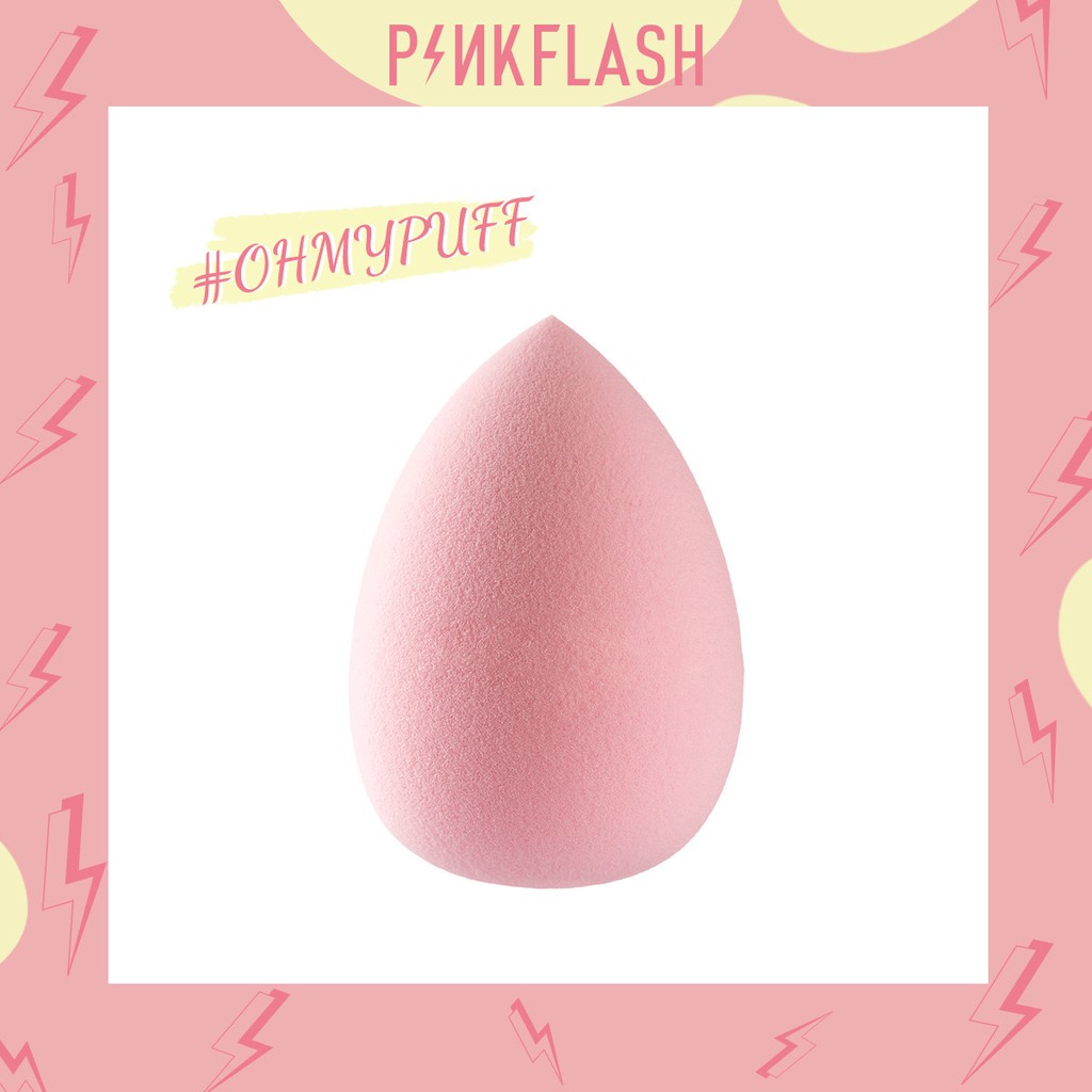 Mút Trang Điểm PINKFLASH Hình Giọt Nước Màu Hồng Cổ Điển