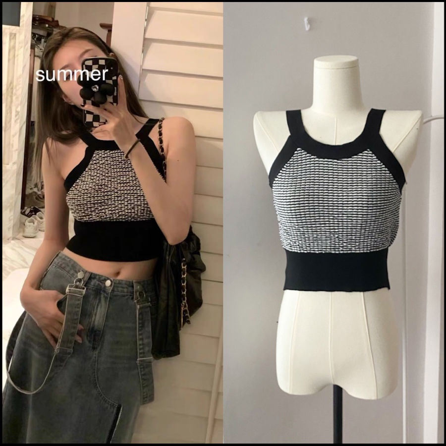 Áo Dệt Kim Không Tay Thời Trang Mùa Hè Dành Cho Nữ