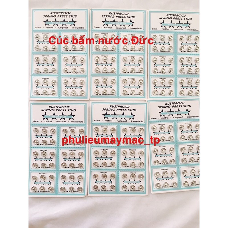 cúc bấm (nút bóp) áo dài Đức 1vỉ 36 chiếc