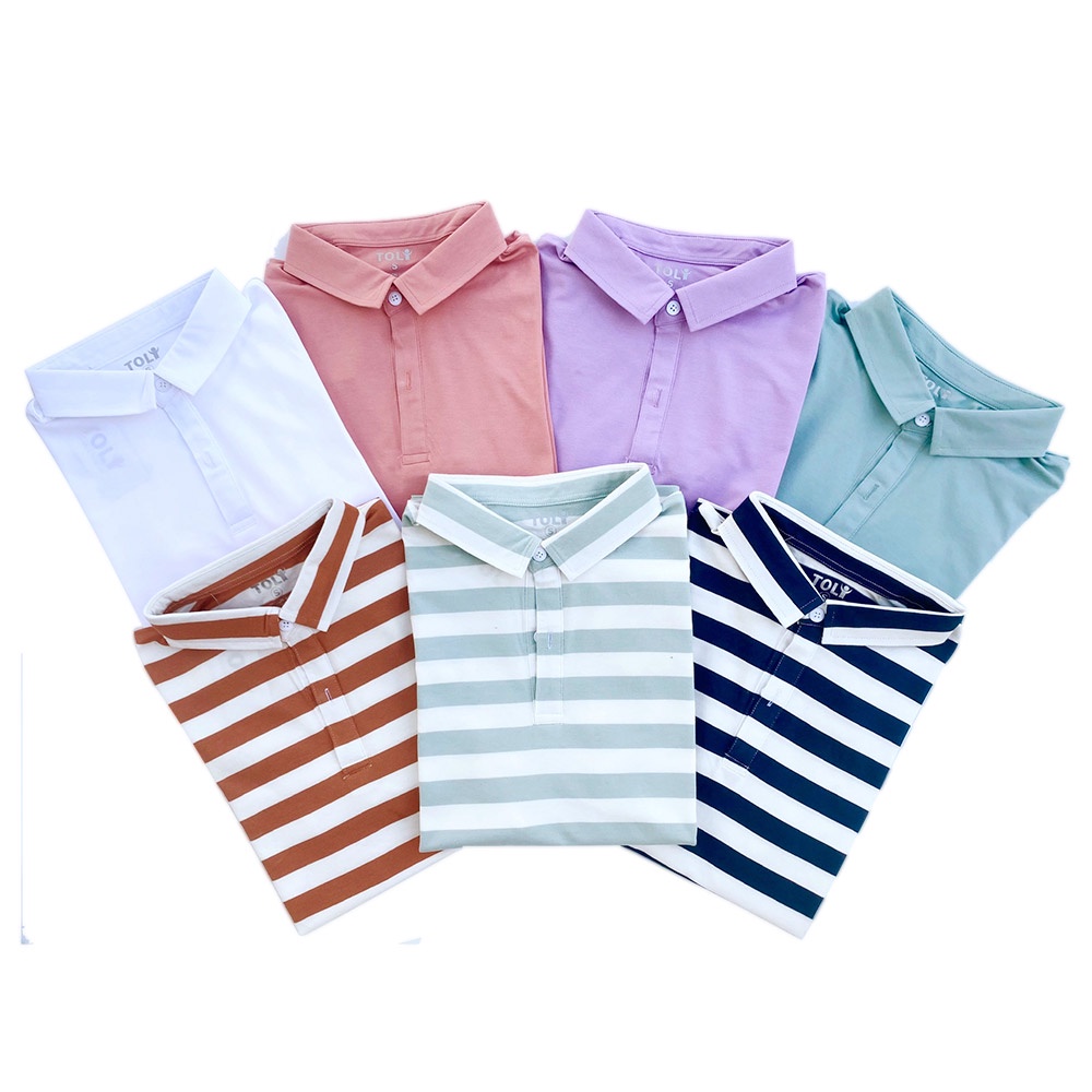 [Mã SKAMFSW175 giảm 10K đơn 50K] Áo thun nữ Cổ Sơ Mi (Cổ trụ) TOLI, chất cotton 4 chiều mềm mịn, co dãn [NHIỀU MÀU]