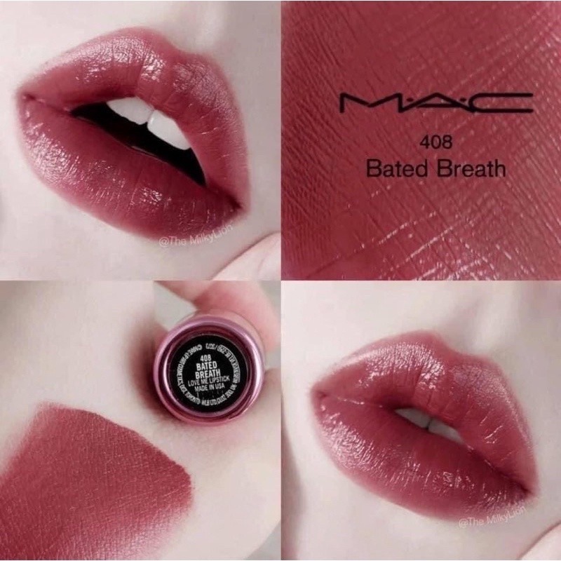 SET 3 thỏi son M A C Hypnotizing Holiday Kiss of Magic - Devoted to Chilly, Bated Breath,  Give Me Fever