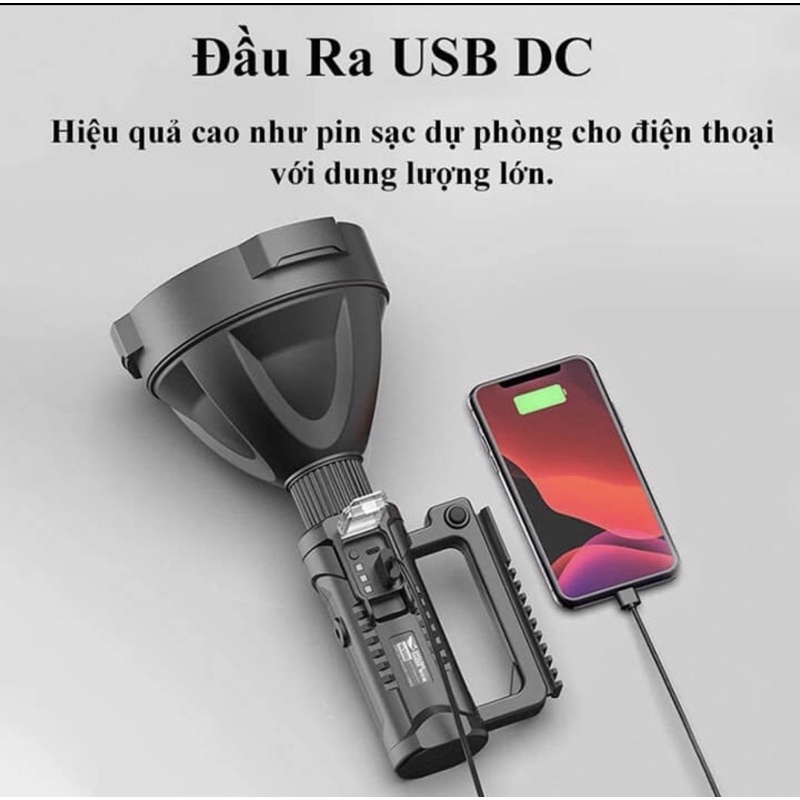 ĐÈN PIN SIÊU SÁNG W501 PIN LITHIUM TÍCH 10H