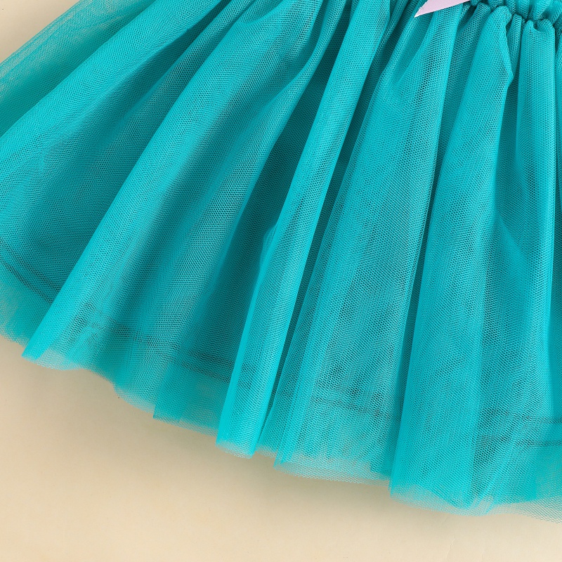 Đầm Công Chúa In Hình Khủng Long Xinh Xắn Cho Bé Gái