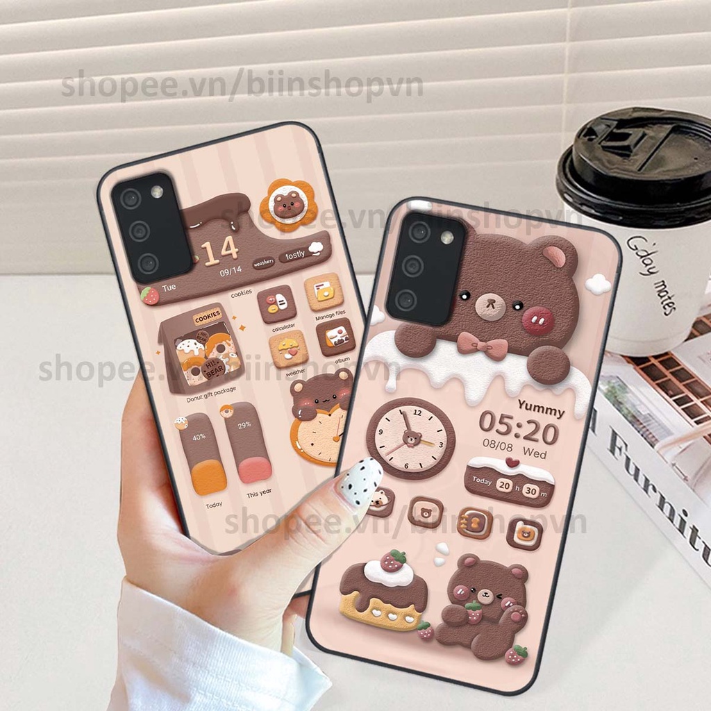 Ốp Samsung A02s / A03s in 3D icon gấu nổi siêu xinh, siêu đáng yêu, cá tính phong cách