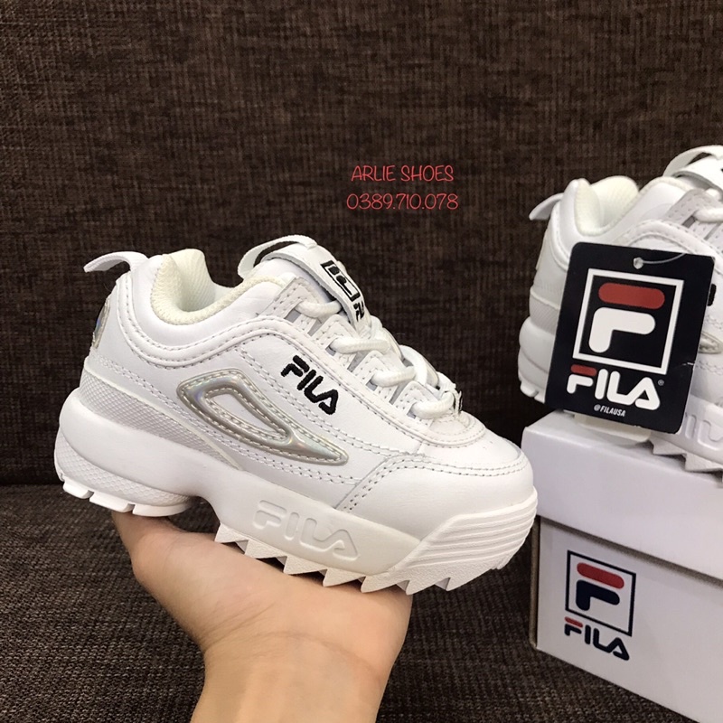 Giày Fila Disruptor Us Da Thật Kid Trẻ em Authentic 💯%