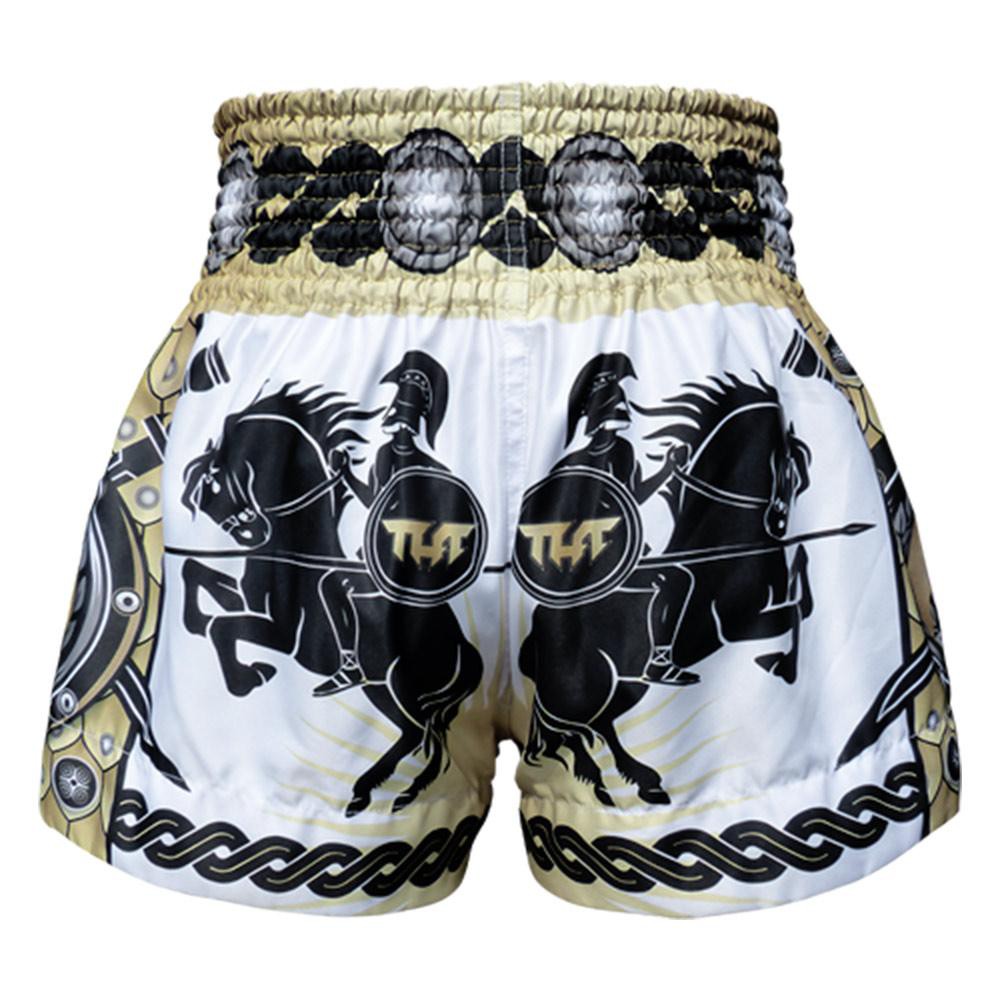 Quần Muay Thai Tuff Golden Gladiator - White