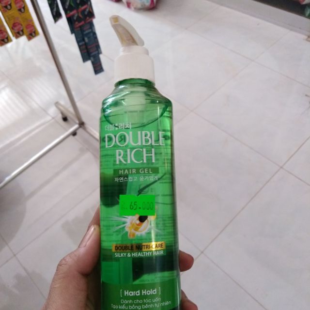 Keo xịt tóc Double rich màu xanh lá