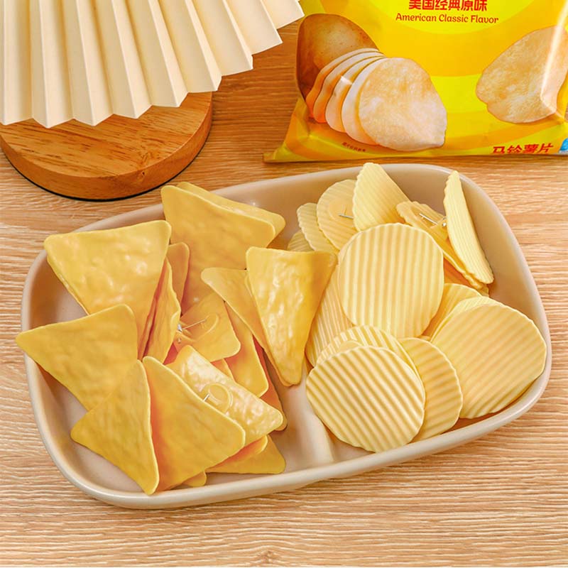 Kẹp giấy tài liệu hình khoai tây chiên / bánh snack sáng tạo tiện dụng dành cho học sinh