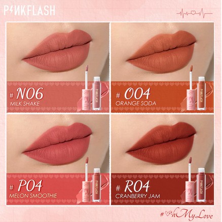 Son môi Pinkflash dòng Ohmykiss chống thấm nước lâu trôi dưỡng ẩm với 24 màu sắc tuỳ chọn