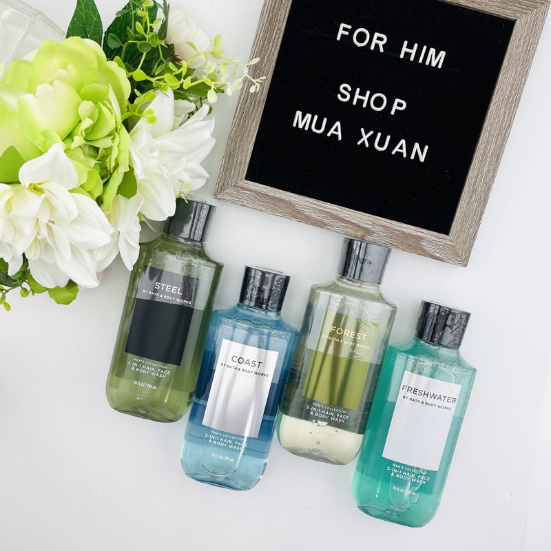 Gel tắm, gội Bath &amp; Body Works Men's Collection (Nhiều Mùi Hương), 295ml