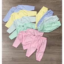 Bộ đồ sơ sinh cotton Unchi dài tay cho bé siêu mềm mịn, bộ thu đông áo vạt chéo, quần đáp đũng BE005