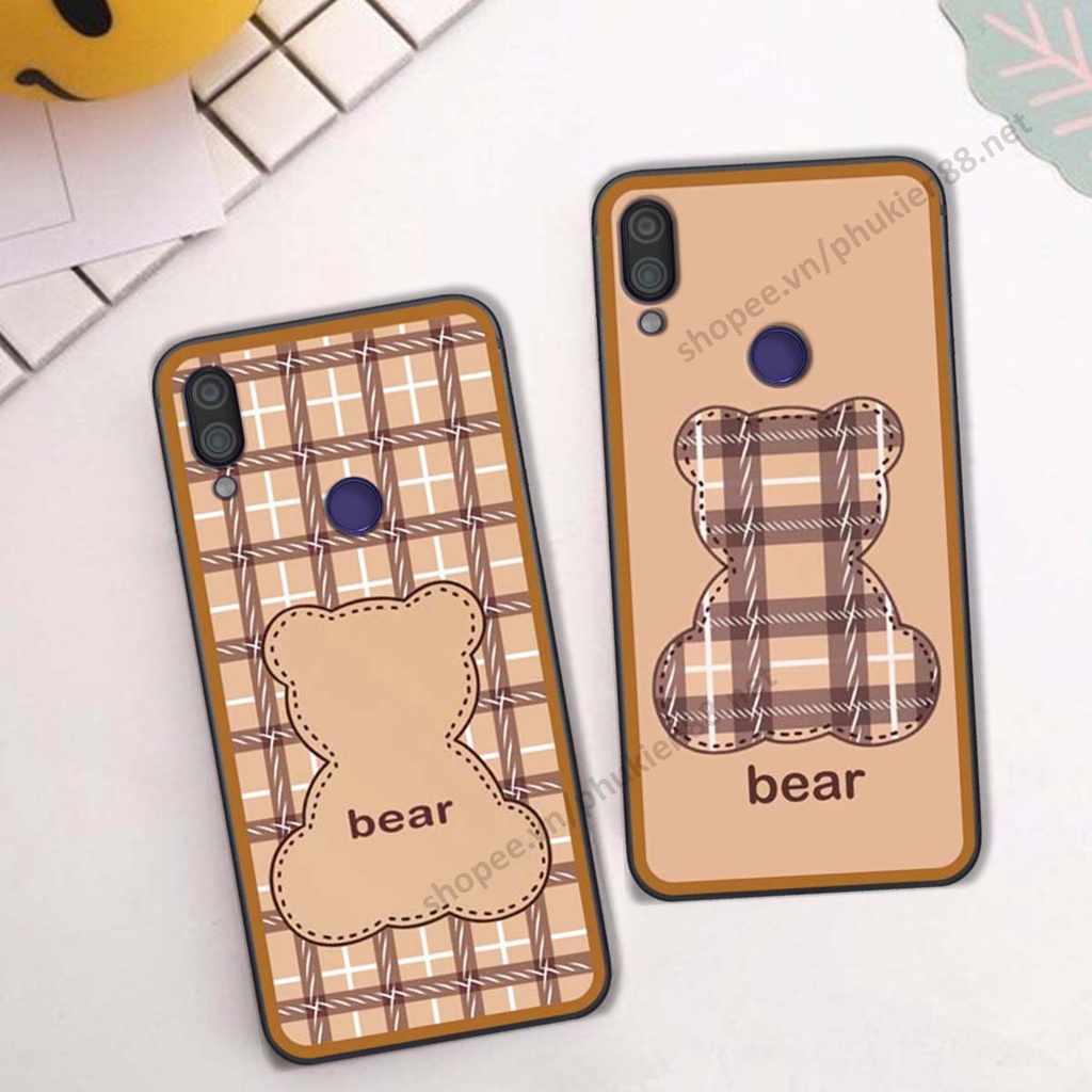 Ốp lưng Xiaomi Redmi Note 7 ốp điện thoại LineBear, bé tóc xù, hoa siêu đẹp