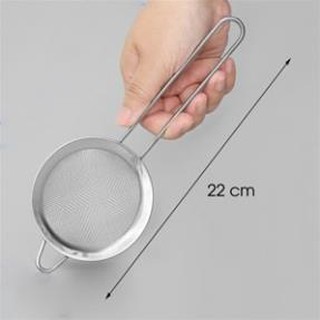 Vợt Rây bột inox lọc trà cafe có tay cầm làm bánh vắt chanh inox - Dụng Cụ Lọc Bột Rây Lọc Sifter Lưới Lọc