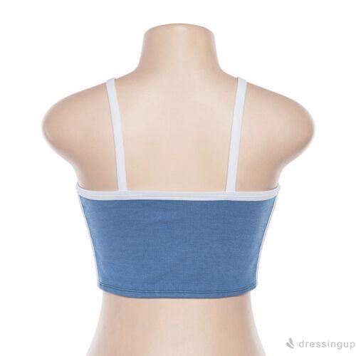 DRESSINGUP-Áo Dệt Kim Không Tay Màu Xanh Dương Thời Trang Mùa Hè