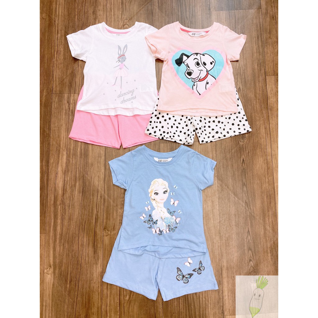 Đồ bộ bé gái,  bộ cotton bé gái họa tiết pony, elsa dễ thương BOH40