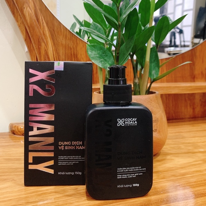 Dung dịch vệ sinh nam giới Gel X2 Manly - Làm sạch tức thì, lưu hương 24h Cỏ cây hoa lá 150ml