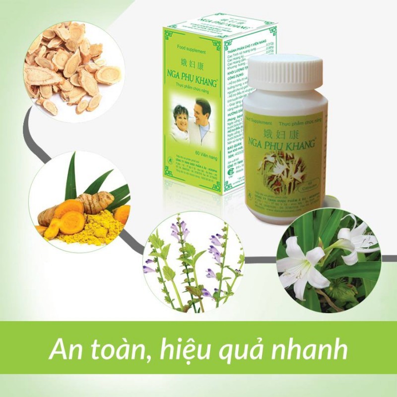Nga Phụ Khang - Hỗ trợ giảm kích thước u xơ tử cung, u nang buồng trứng (Hộp 60 Viên)
