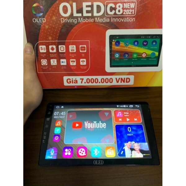 Màn hình android OLED C8 New Ram 3Gb - Rom 32gb - Chíp 8 nhân