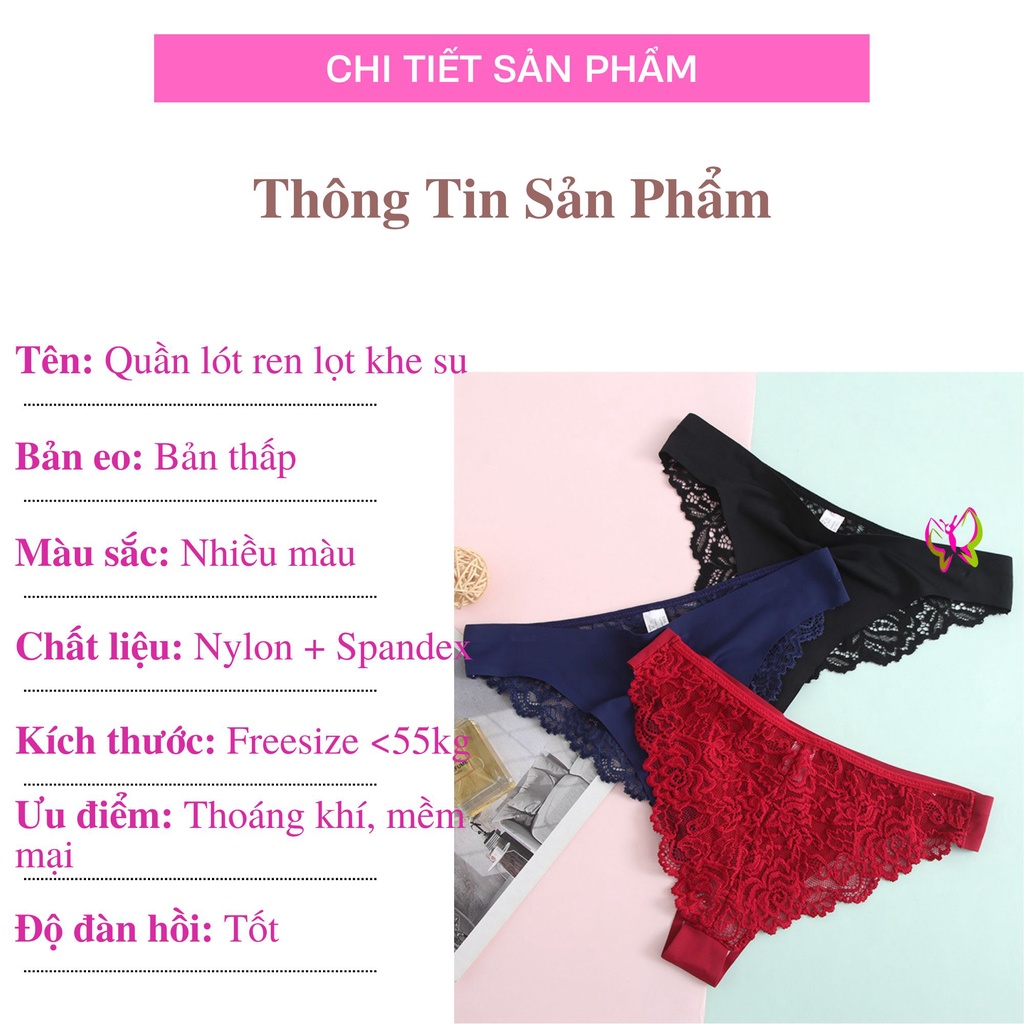 Quần lót nữ sexy lọt khe ren su, trẻ trung, thoải mái, thoát mát (MS 03091) Anna Shop