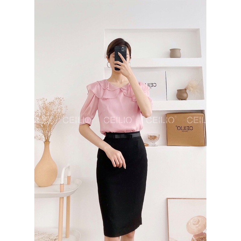 Chân váy cạp nơ