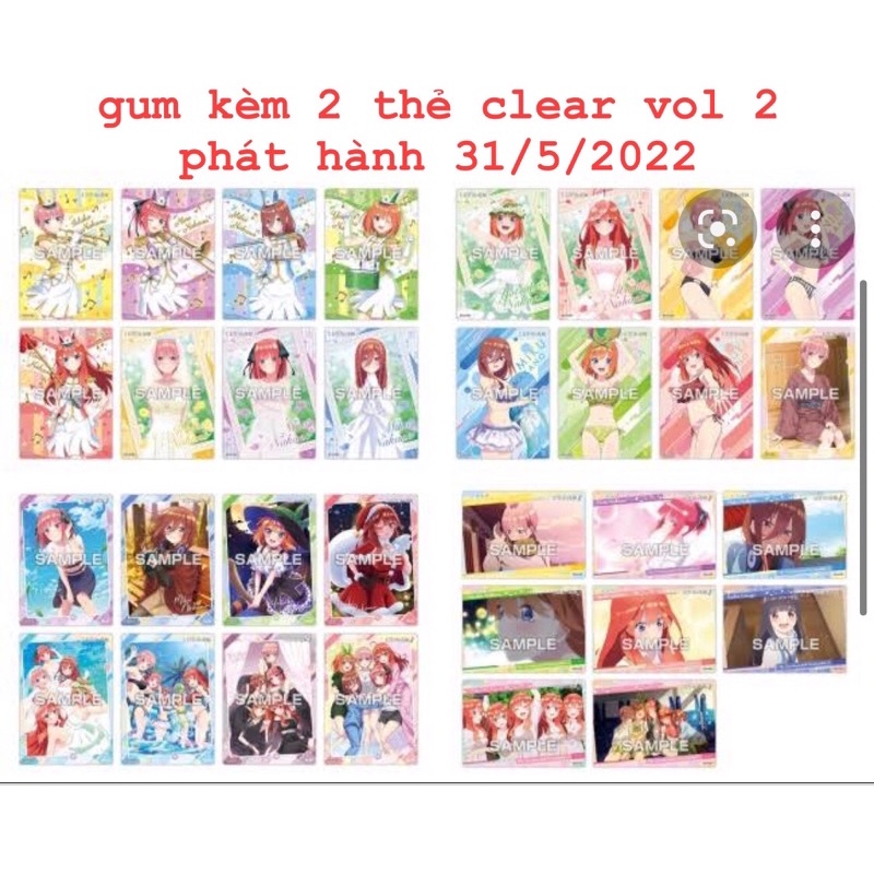 Gói Thẻ nhân phẩm metal card Nhà Có 5 Nàng Dâu - Gotoubun no Hanayome