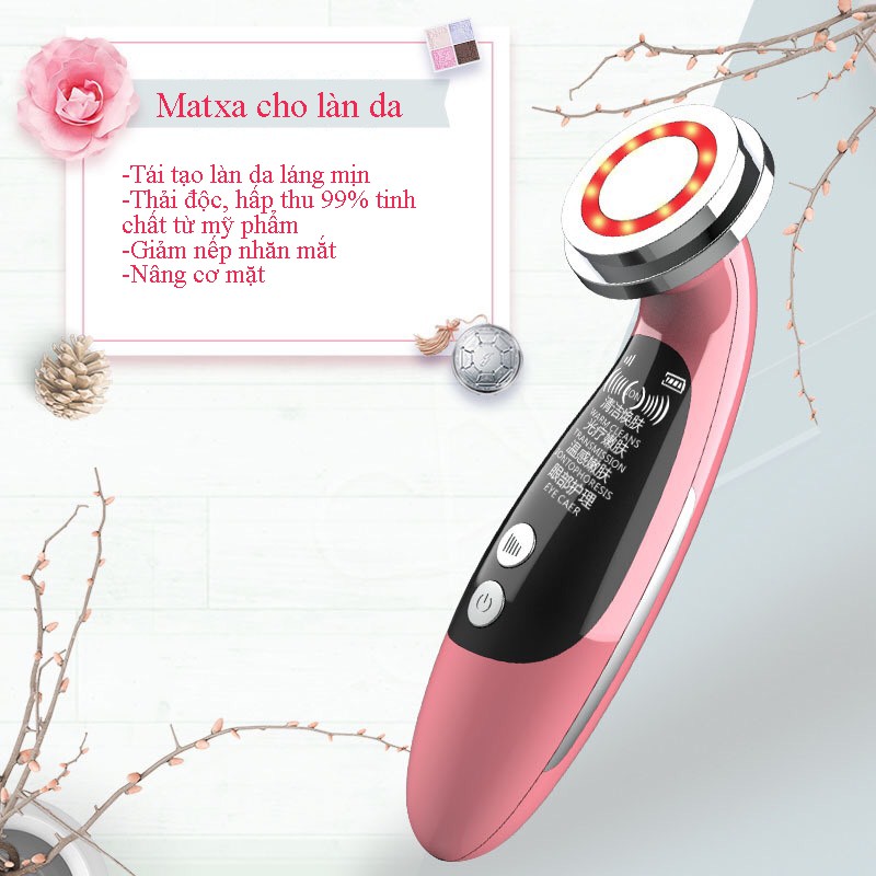 Máy matxa mặt ion cầm tay,tẩy trang bụi bẩn, hấp thụ dưỡng chất nâng cơ mặt | BigBuy360 - bigbuy360.vn