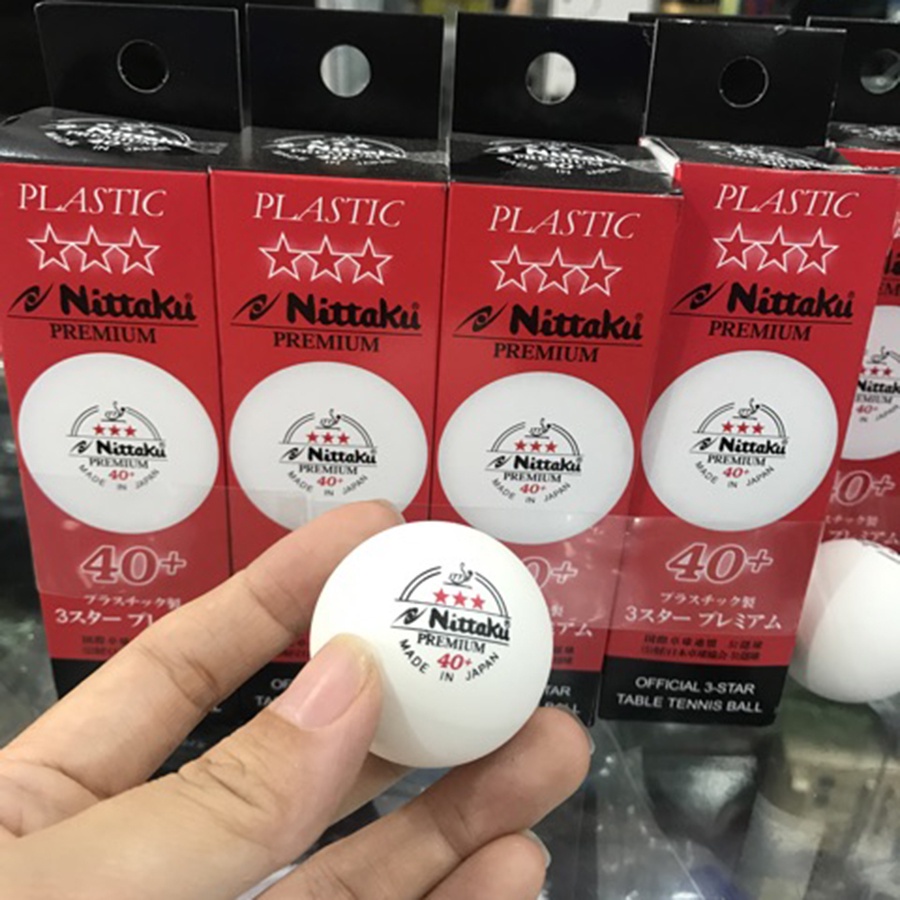 Qủa Bóng Bàn Thi Đấu 3 Sao Nittaku 40+ Hộp 3 Qủa