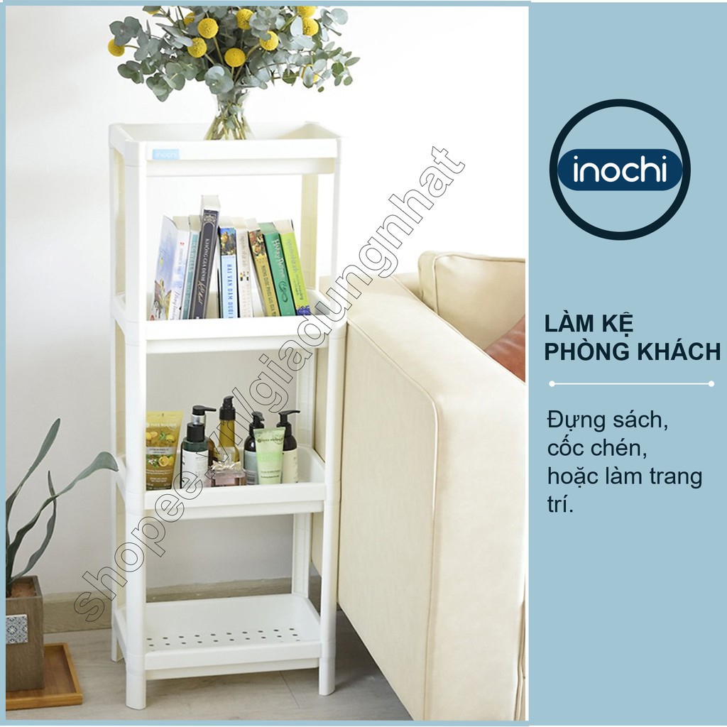 Kệ Đa Năng 4 Tầng Inochi Nhựa Dùng Để Đựng Gia Vị Nhà Bếp Đựng Đồ Thực Phẩm Hoặc Làm Giá Để Đồ Nhà Tắm Phòng Ngủ (tiêu c