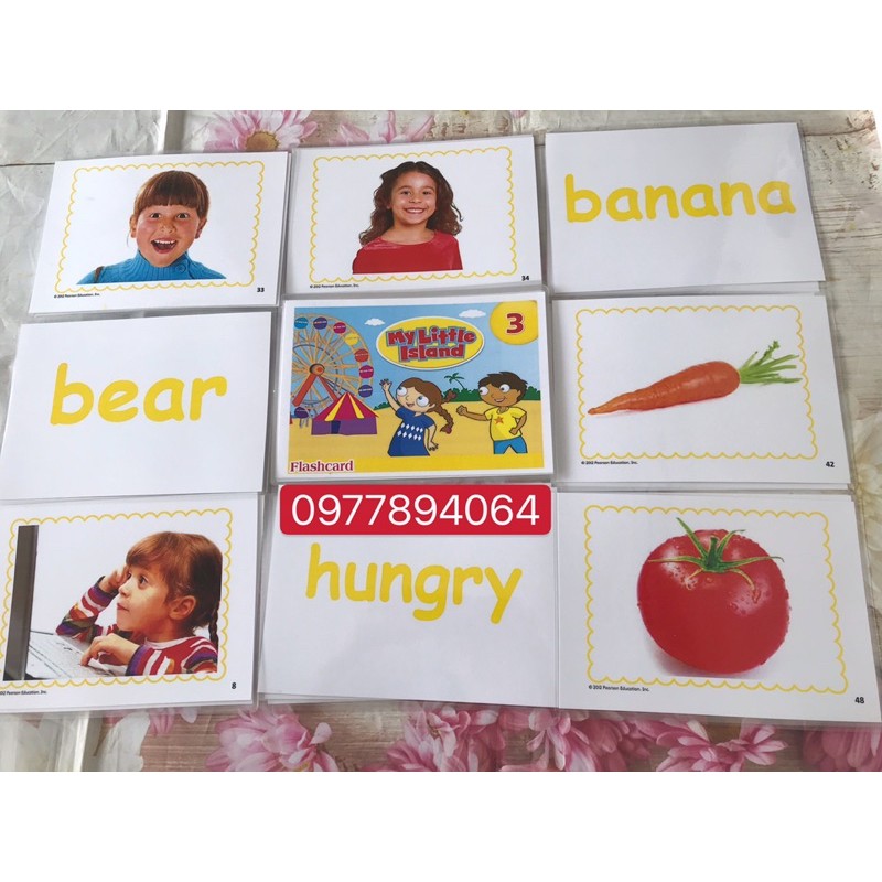 Thẻ Flashcards  My little island level 3- ép plastics bền đẹp ☘️giáo cụ đồ dùng dạy học cần thiết dạy Tiếng Anh❤️