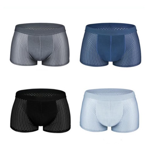Quần Sịp đùi nam vải lỗ thông thơi , boxers siêu khô thoáng co dãn 4 chiều ( 1 cái )