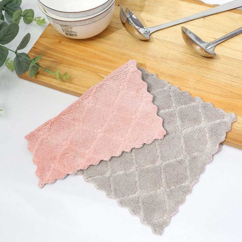 Combo 10 khăn lau đa năng [𝐅𝐑𝐄𝐄𝐒𝐇𝐈𝐏] 2 mặt siêu thấm kích thước 25x15cm