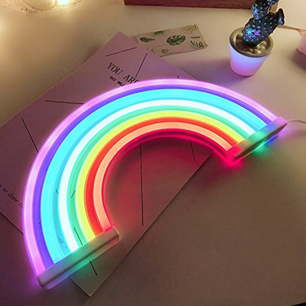 Đèn Neon ánh sáng cầu vồng đáng yêu