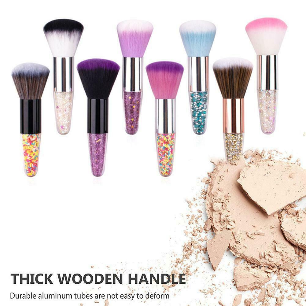 (Hàng Mới Về) Cọ Trang Điểm Tay Cầm Trong Suốt Thiết Kế Tay Cầm Họa Tiết Kim Cương Đẹp Mắt O1Z7