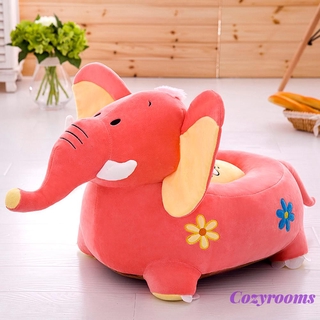 Cute Elephant Baby Sofa Cover Learning To Sit Plush Chair Case w/o Filler