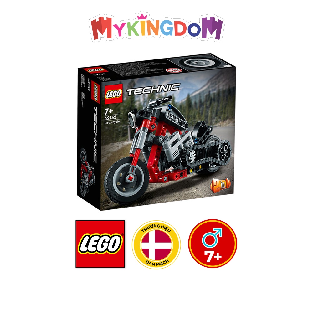 Đồ Chơi LEGO TECHNIC Xe Mô Tô Độ 42132 (163 chi tiết)