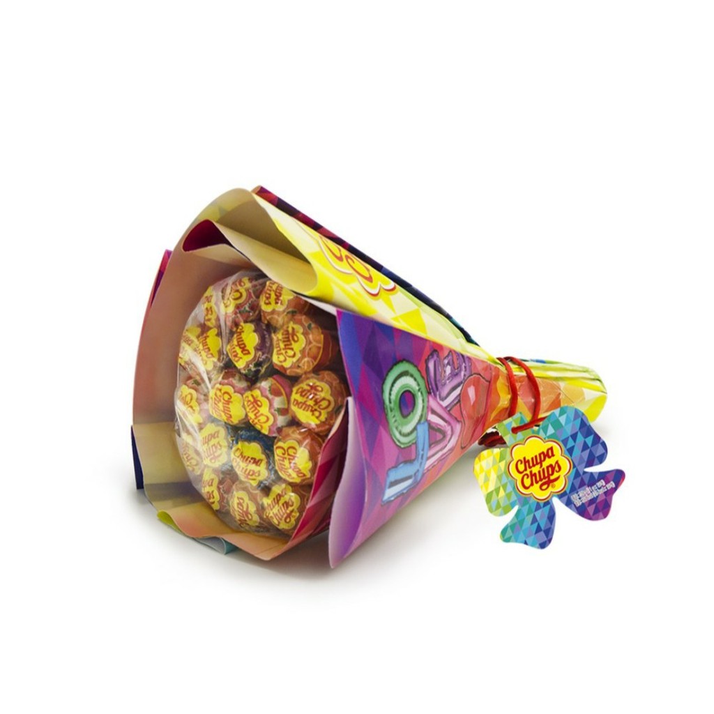 Date 26/07/22 - Chupa Chups kẹo mút hương trái cây bó hoa (19 que x 10g/que)