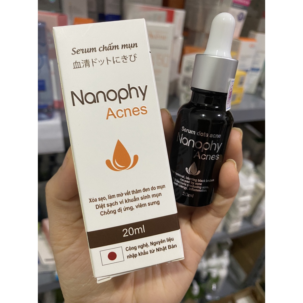 Dùng dịch NANOPHY ACNE 20ML serum HỖ TRỢ MỤN THÂM ĐỎ