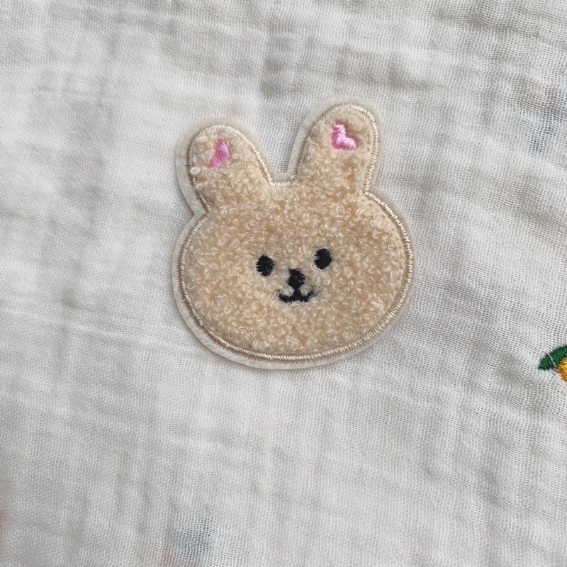 Sticker thêu gấu, hình thêu gấu, thỏ tai tim