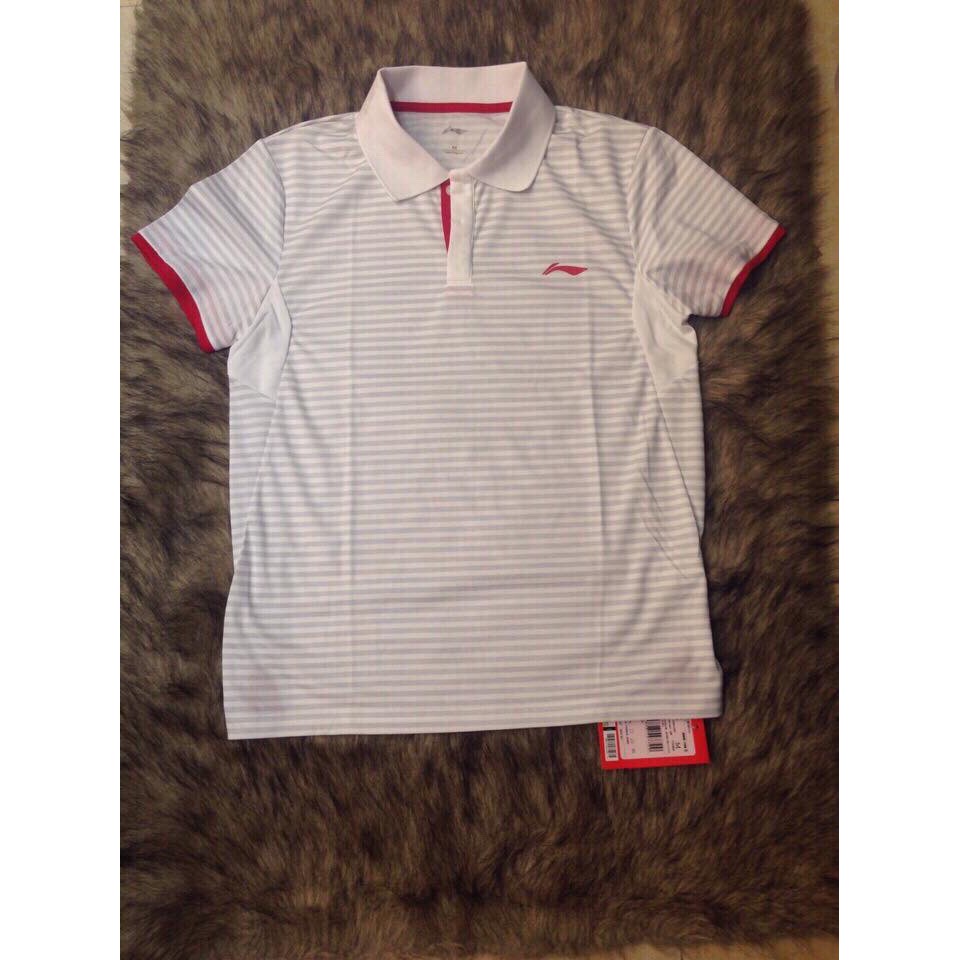 (Giảm giá còn 265) Áo Lining màu trắng kẻ ghi | BigBuy360 - bigbuy360.vn